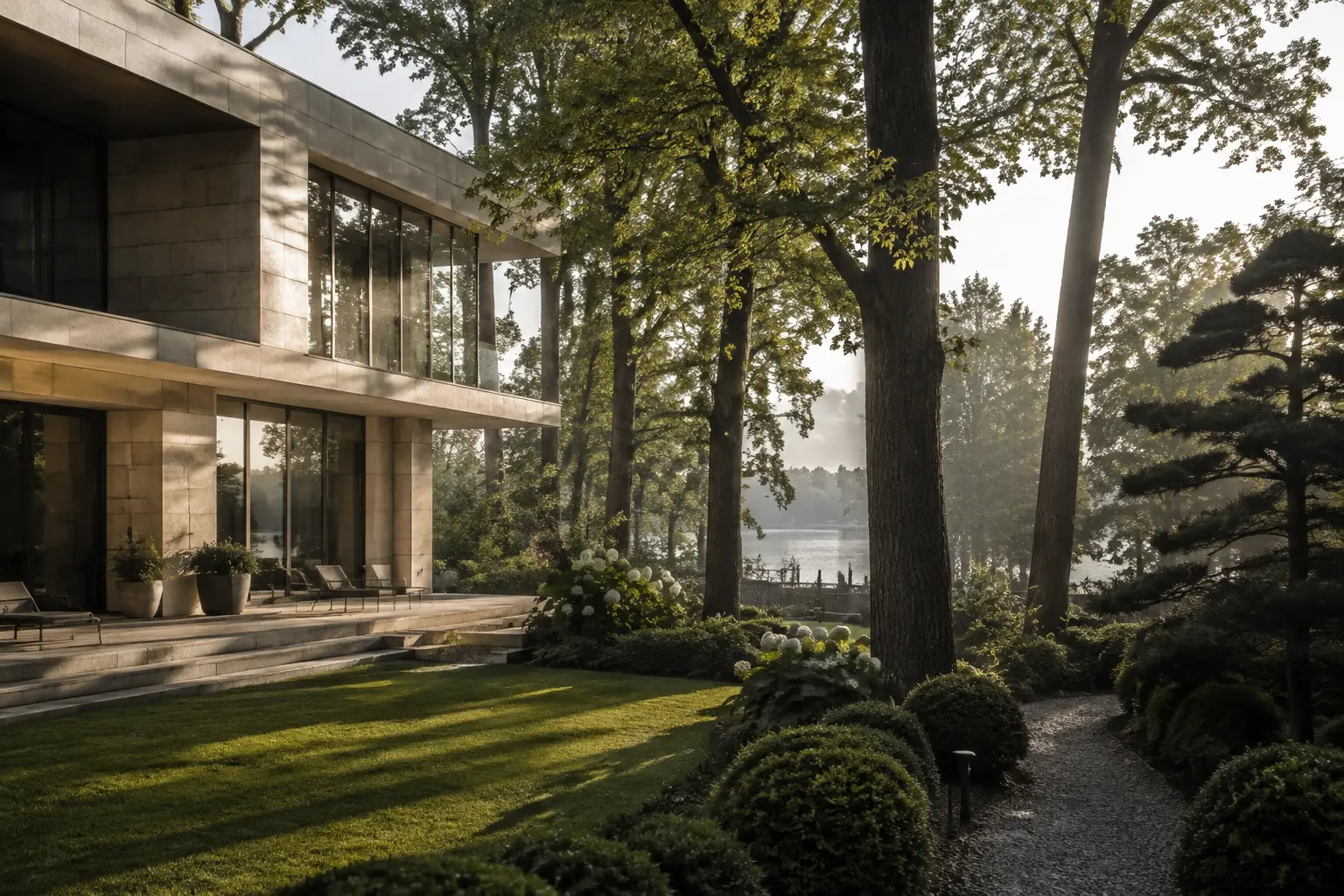 Villa am Wasser in einer ruhigen Seenlage